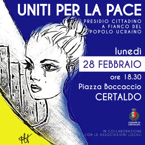 "Uniti per la pace", manifestazione in piazza Boccaccio